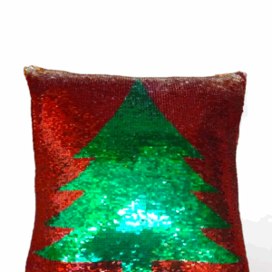 Cuscino Albero di Natale in Paillettes 45x45x15