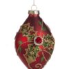 Raffinata Palla In Vetro Rossa Per Albero Di Natale 12Cm