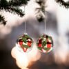 Raffinata Palla In Vetro Per Albero Di Natale 12Cm