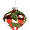 Raffinata Palla In Vetro Per Albero Di Natale 12Cm