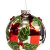 Raffinata Palla In Vetro Per Albero Di Natale 12Cm
