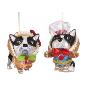 Bulldog Costume Omino di Pan di Zenzero per Albero di Natale