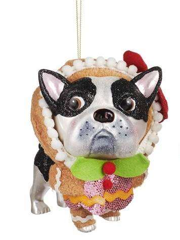 Bulldog Costume Omino Di Pan Di Zenzero Per Albero Di Natale