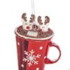 Tazza Decorazione Per Albero Natale Rosso Verde Bianco