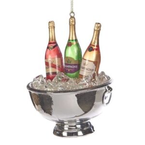 Decorazione Natalizia a Forma di Secchiello Champagne