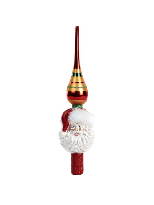 Puntale per Albero di Natale Testa di Babbo Natale
