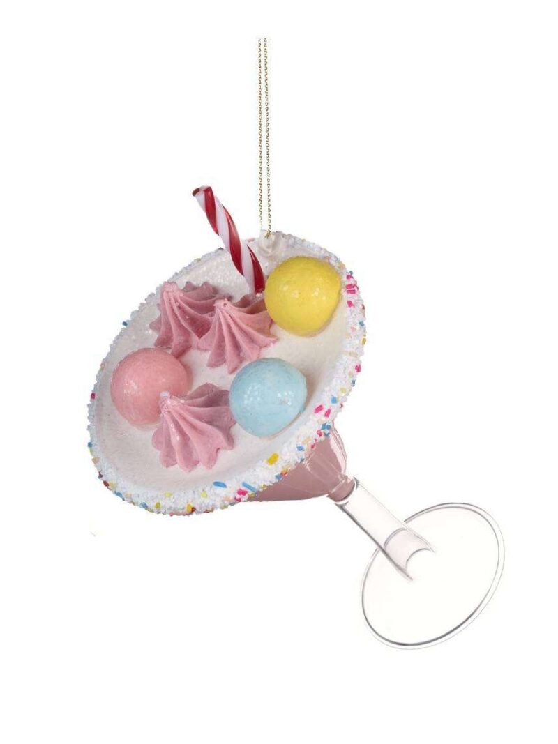 Decorazione Natalizia A Forma Di Cocktail E Caramelle H16 Cm
