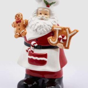 Contenitore Babbo Natale Cuoco in Ceramica