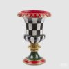Vaso Scacchi Coppa da Interno Bianco Nero Rosso