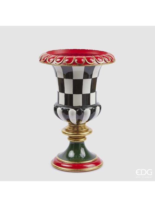 Vaso Scacchi Coppa da Interno Bianco Nero Rosso