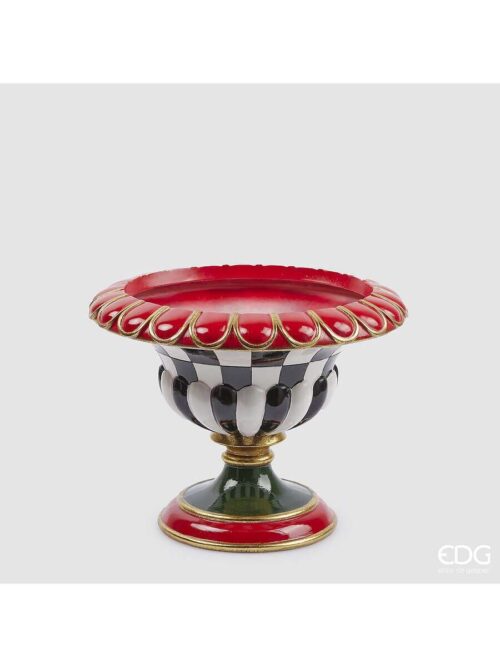 Vaso Scacchi Coppa da Interno Bianco Nero