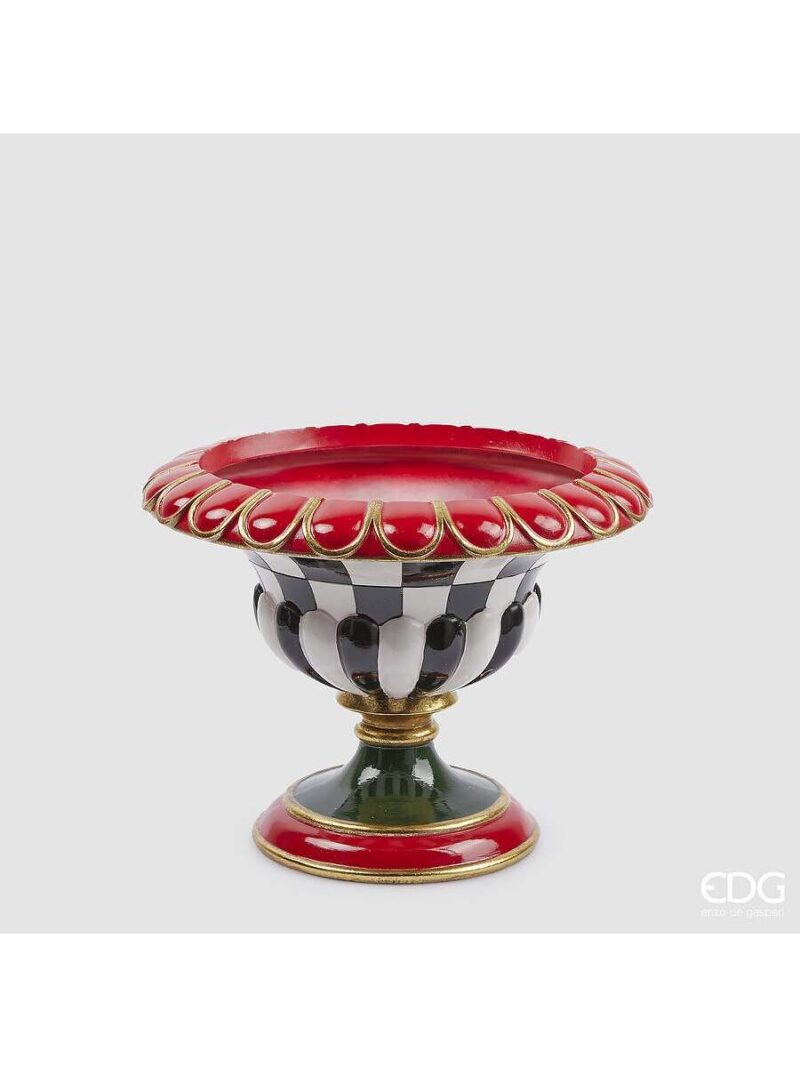 Vaso Scacchi Coppa Da Interno Bianco Nero