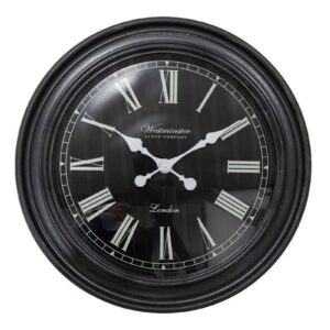 Orologio da Parete 76X6 cm Nero Bianco Plastica Vetro