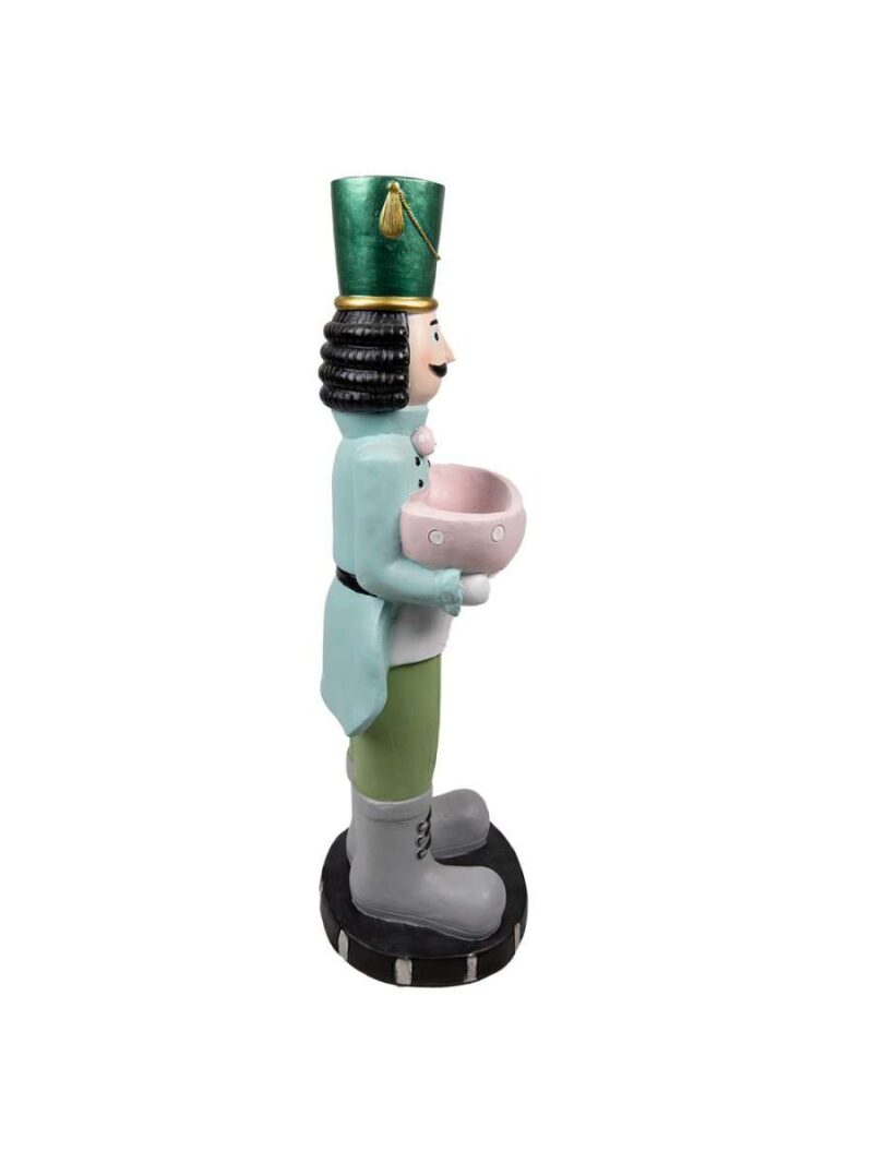 Decorazione Schiaccianoci Verde In Ossido Di Magnesio H79 Cm