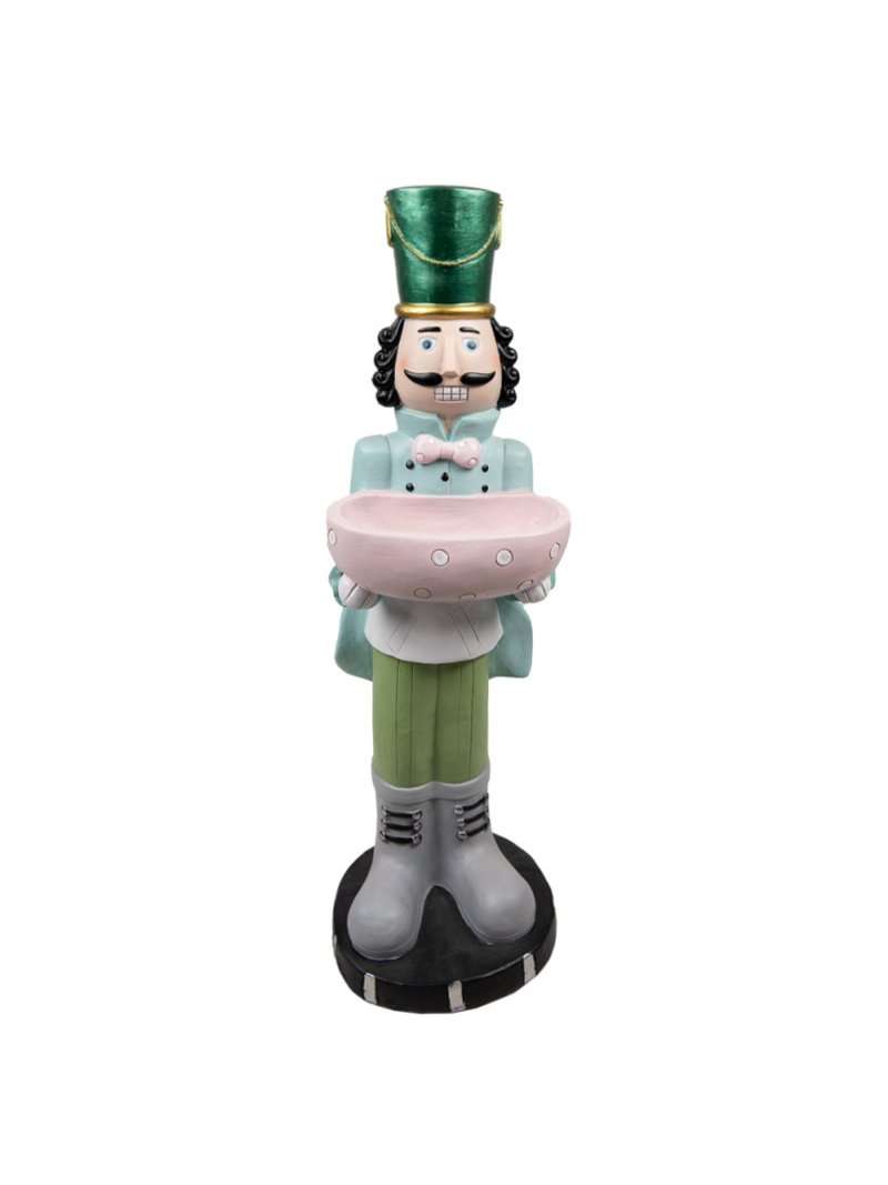 Decorazione Schiaccianoci Verde In Ossido Di Magnesio H79 Cm