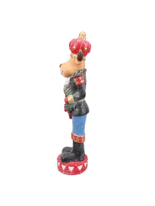 Decorazione Statuetta Cervo in Poliresina h66 cm Rosso e Verde