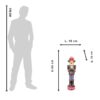 Decorazione Statuetta Cervo In Poliresina H66 Cm Rosso E Verde