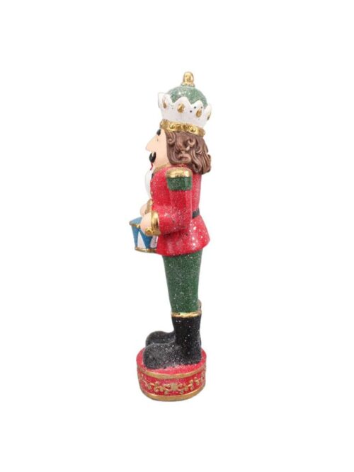 Decorazione Statuetta Schiaccianoci 65 cm Verde Rosso
