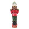 Decorazione Statuetta Schiaccianoci 65 Cm Verde Rosso