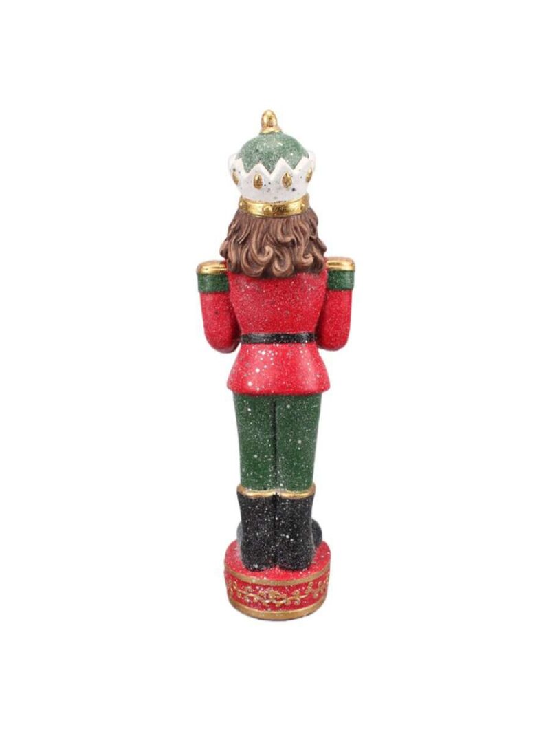 Decorazione Statuetta Schiaccianoci 65 Cm Verde Rosso