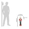 Decorazione Statuetta Schiaccianoci 65 Cm Verde Rosso