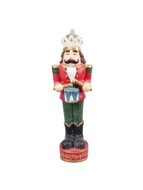 Decorazione Statuetta Schiaccianoci 65 cm Verde Rosso
