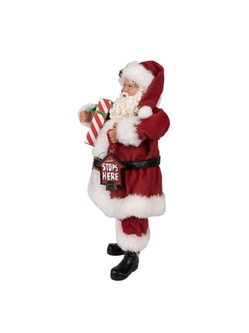 Decorazione Statuetta Babbo Natale 28 cm Rosso