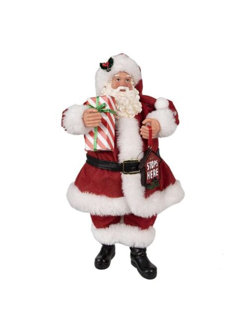 Decorazione Statuetta Babbo Natale 28 cm Rosso