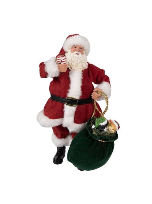 Decorazione Statuetta Babbo Natale con Sacca Regali