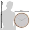 Orologio Da Parete Bianco Con Bordo In Legno Naturale