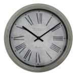 Orologio Decorativo da Parete Grigio in Stile Country