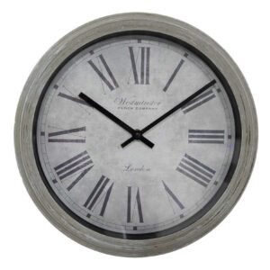 Orologio Decorativo da Parete Grigio in Stile Country