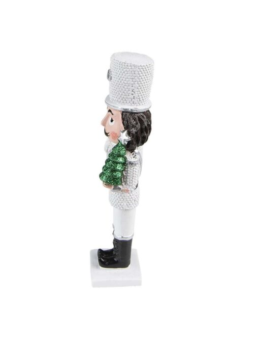 Decorazione Statuetta Schiaccianoci Bianco h19 cm