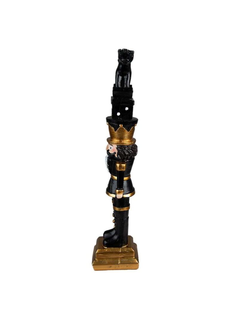 Decorazione Statuetta Schiaccianoci Rosso O Nero H23 Cm