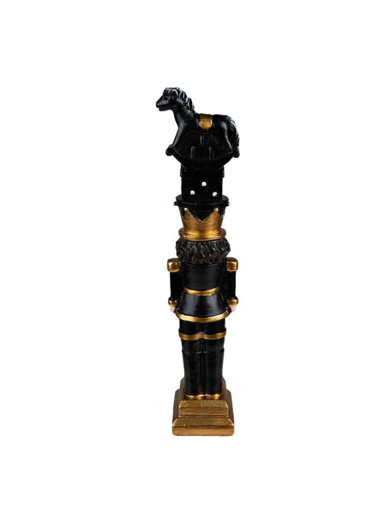 Decorazione Statuetta Schiaccianoci Rosso O Nero H23 Cm