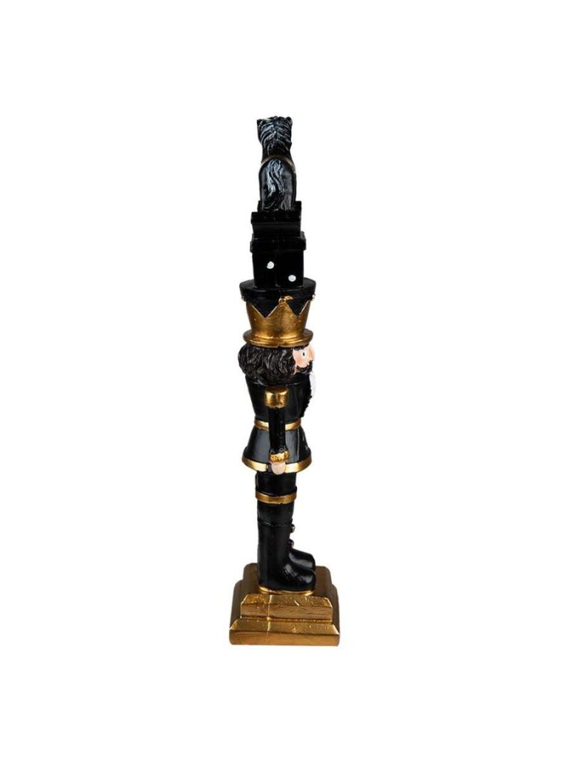 Decorazione Statuetta Schiaccianoci Rosso O Nero H23 Cm