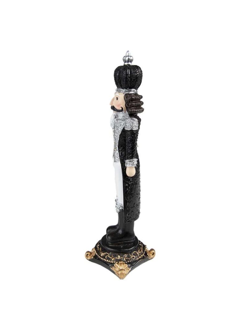 Decorazione Statuetta Schiaccianoci Rosso O Nero H24 Cm