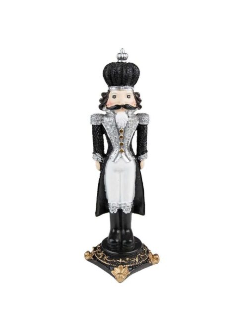 Decorazione Statuetta Schiaccianoci Rosso o Nero h24 cm
