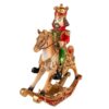 Statuetta Schiaccianoci Su Cavallo A Dondolo H 39