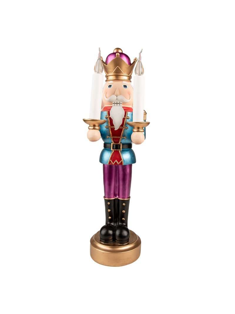 Statuetta Schiaccianoci Con Led H41 Cm