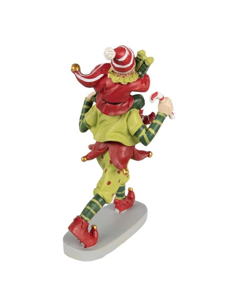 Decorazione Statuetta Decorativa Di Natale Elfo H19 Cm