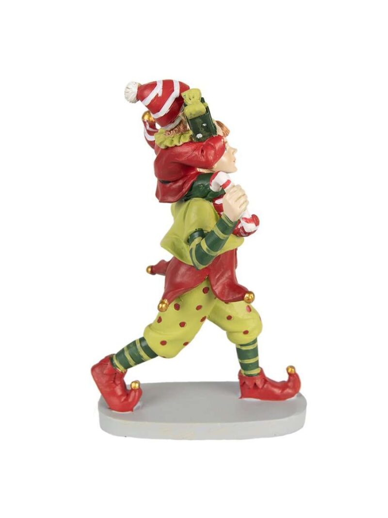 Decorazione Statuetta Decorativa Di Natale Elfo H19 Cm