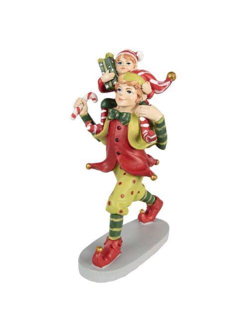 Decorazione Statuetta Decorativa di Natale Elfo h19 cm