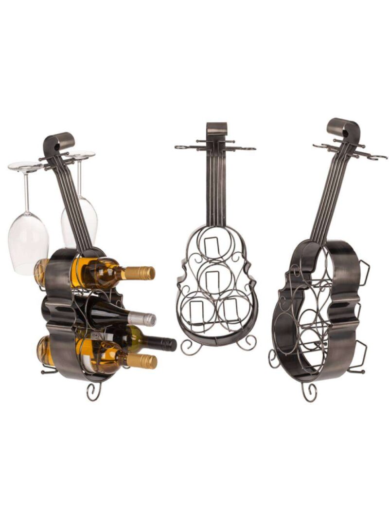 Portabottiglie In Metallo Violoncello