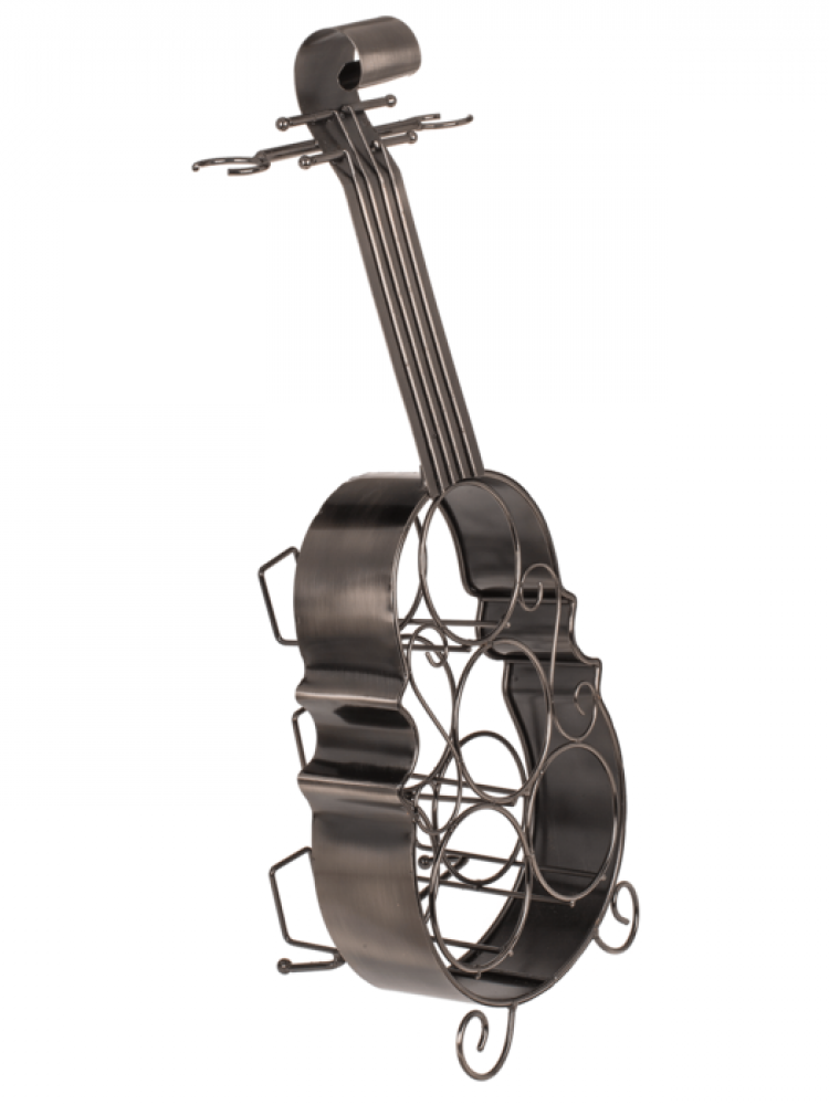Portabottiglie In Metallo Violoncello