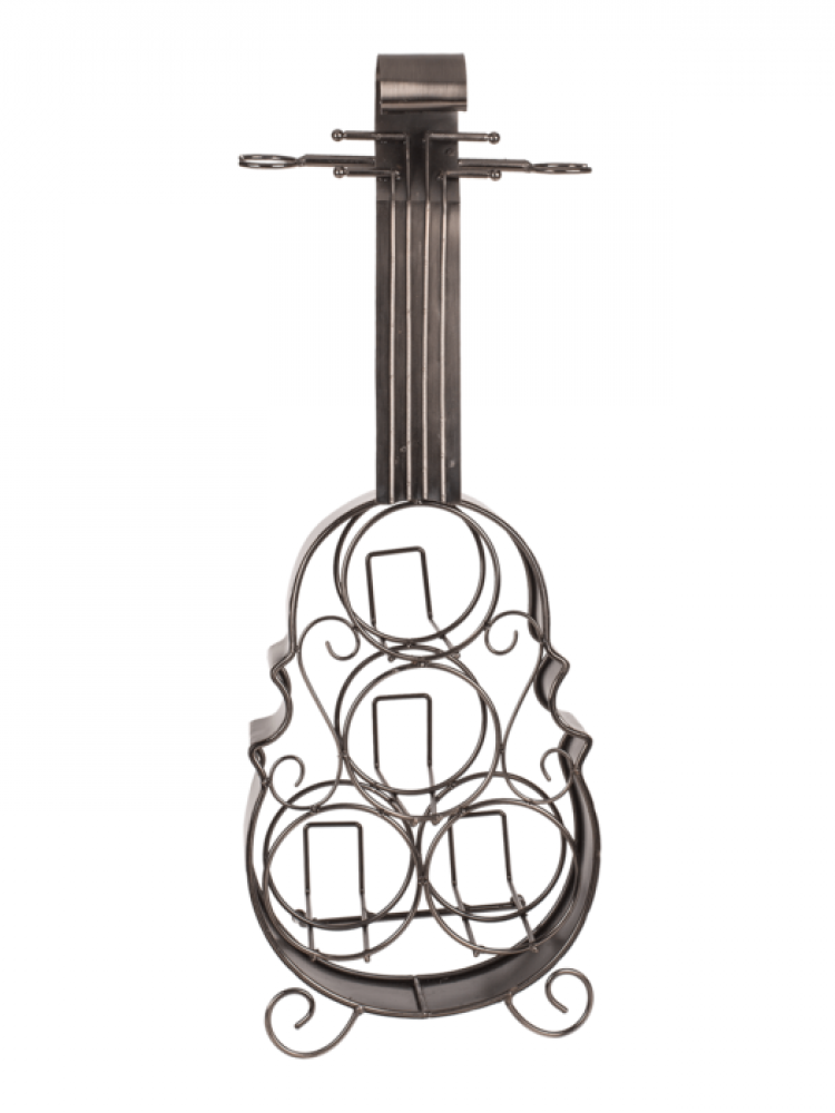 Portabottiglie In Metallo Violoncello