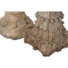 Colonna In Legno Naturale Riciclato Intagliata H114 Cm