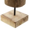 Decorazione Figura Legno Di Mango Con Scalatori In Alluminio