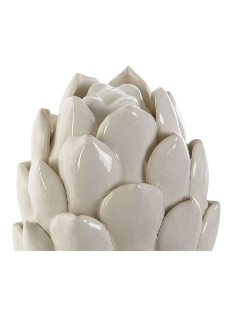Decorazione Ananas Bianco In Ceramica H26 Cm