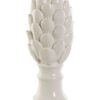 Decorazione Ananas Bianco In Ceramica H26 Cm